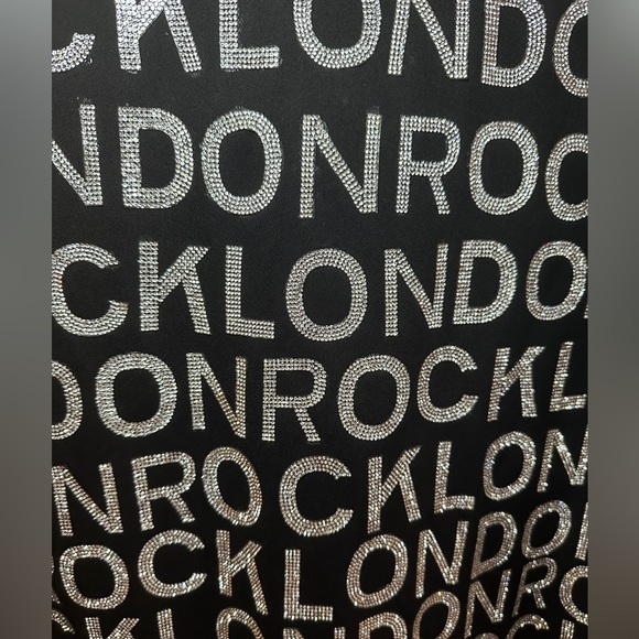 LONDON ROCK HAND PRESSED RHINESTONE OVERSIZED BOYFRIEND BLAZER SZ S/4 - Picture 8 of 11